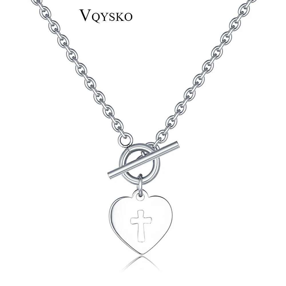 Fashion Hollow Cross Heart Necklace For Women Stainless Steel Minimalist Jewelry Pendant Necklaces Wholesale
Fashion Hollow Cross Heart Necklace For Women Stainless Steel Minimalist Jewelry Pendant Necklaces Wholesale