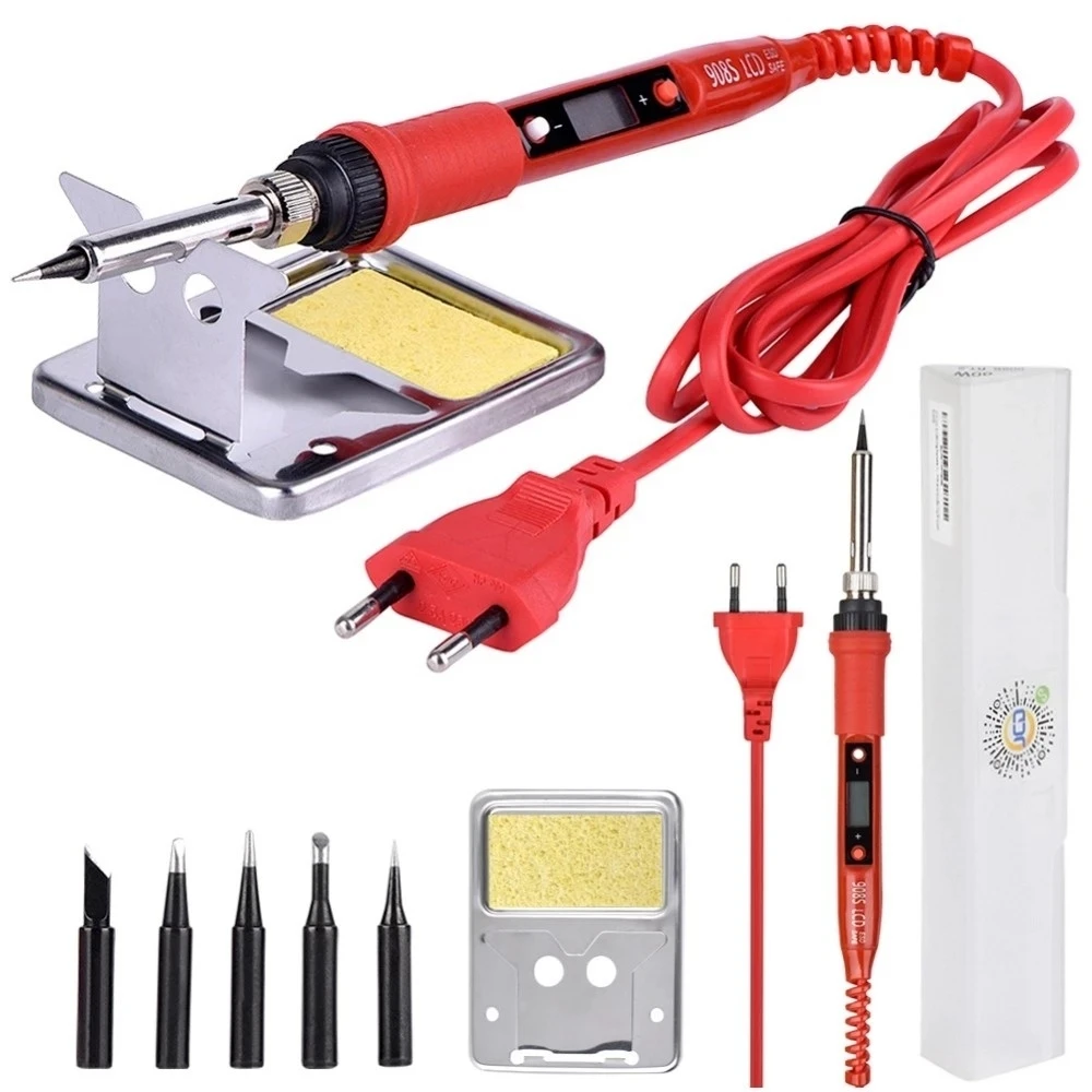 220V/110V Electric soldering iron 80W LCD Digital Display Adjustable temperature soldering iron tips Welding solder tools
220V/110V Electric soldering iron 80W LCD Digital Display Adjustable temperature soldering iron tips Welding solder tools