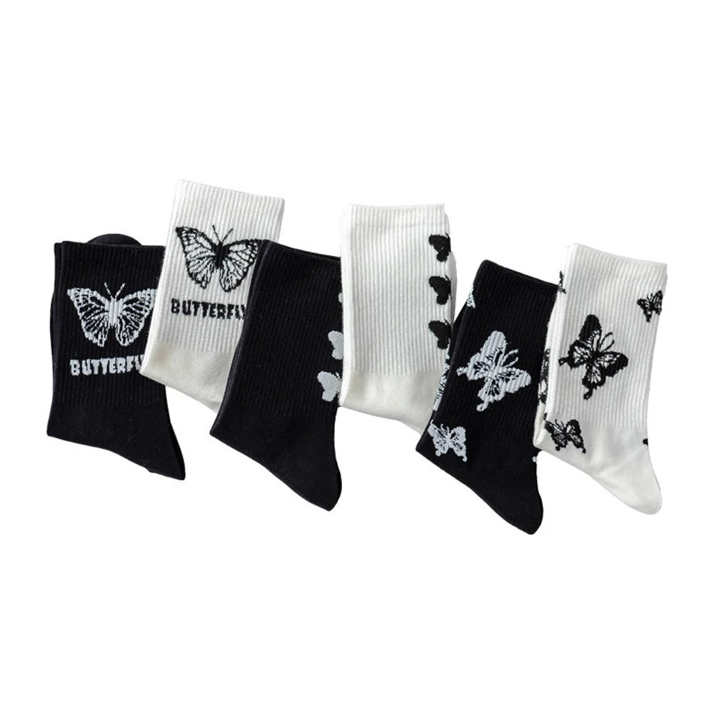 1 Pair Black White Butterfly Cotton Socks Women Girls Fashion Casual Hip Hop Harajuru Breathable Long Socks
1 Pair Black White Butterfly Cotton Socks Women Girls Fashion Casual Hip Hop Harajuru Breathable Long Socks
