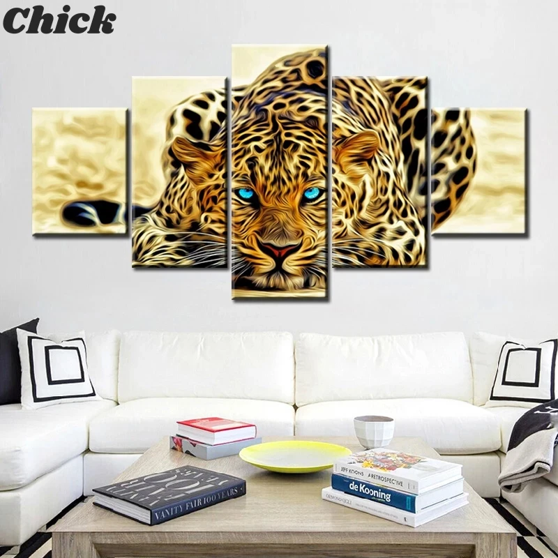 5 Panels Digital HD Print Leopard Watching for Prey Animal Abstract Oil Painting on Canvas Wall Art Picture for Living Room Sofa
5 Panels Digital HD Print Leopard Watching for Prey Animal Abstract Oil Painting on Canvas Wall Art Picture for Living Room Sofa