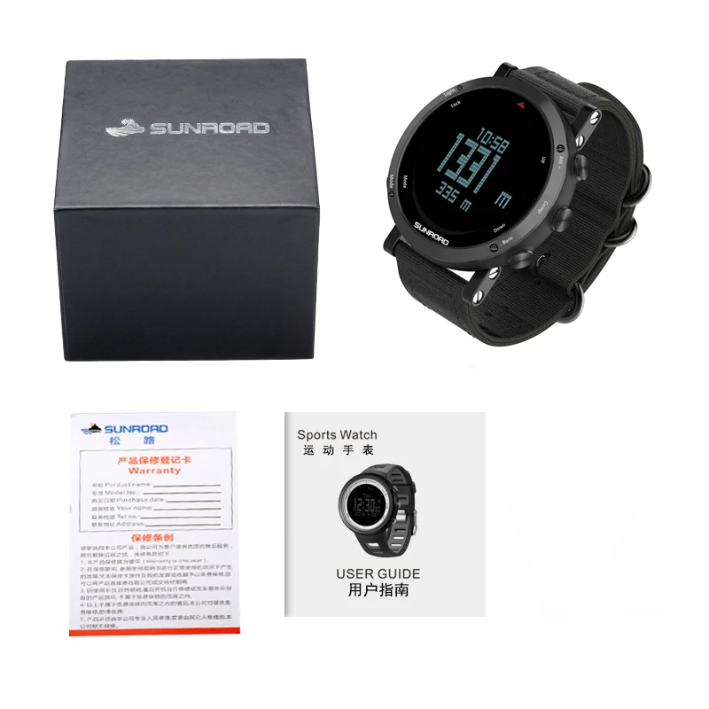 Sunroad Fr851N Men'S Smart Digital Barometer Altimeter Compass Watch With Led Screen Large Face Altimeter Watches Wristwatch
Sunroad Fr851N Men'S Smart Digital Barometer Altimeter Compass Watch With Led Screen Large Face Altimeter Watches Wristwatch