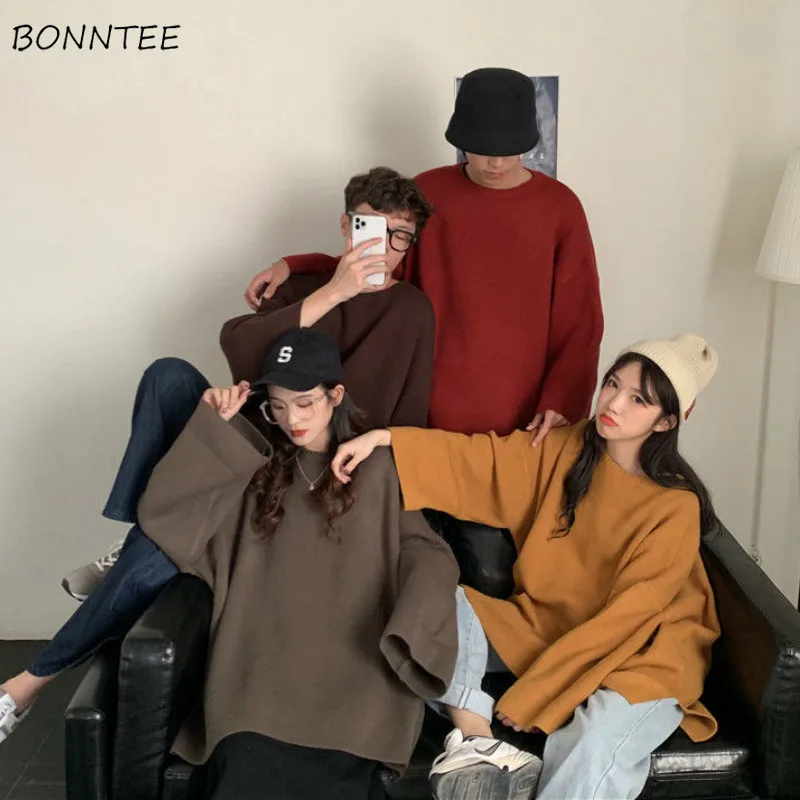 Sweaters Womens Loose Solid O-Neck Simple Lazy All-match Casual Korean Style Female Pullovers Stylish Autumn Chic Knitted Wear
Sweaters Womens Loose Solid O-Neck Simple Lazy All-match Casual Korean Style Female Pullovers Stylish Autumn Chic Knitted Wear