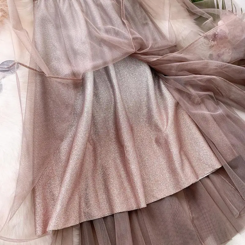 2020 New Spring Summer Mesh Skirts Korean Style Femme Elastic High Waisted Gradient Color Pleated Skirt Sweet Girl Long Skirts
2020 New Spring Summer Mesh Skirts Korean Style Femme Elastic High Waisted Gradient Color Pleated Skirt Sweet Girl Long Skirts