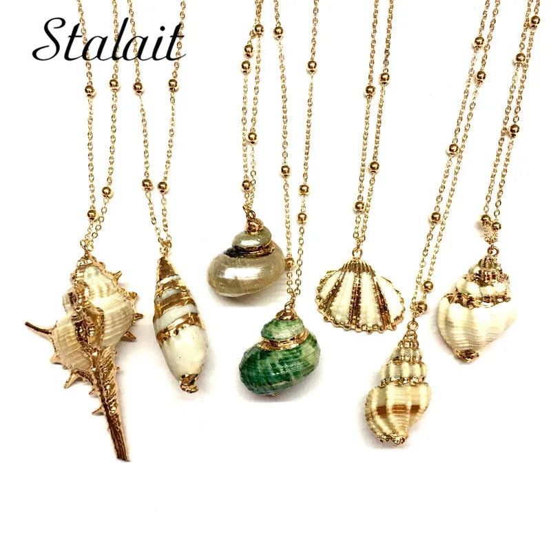 Bohemian Shell Gold Necklace Women Bead Seashell Necklace Beach Accessories
Bohemian Shell Gold Necklace Women Bead Seashell Necklace Beach Accessories