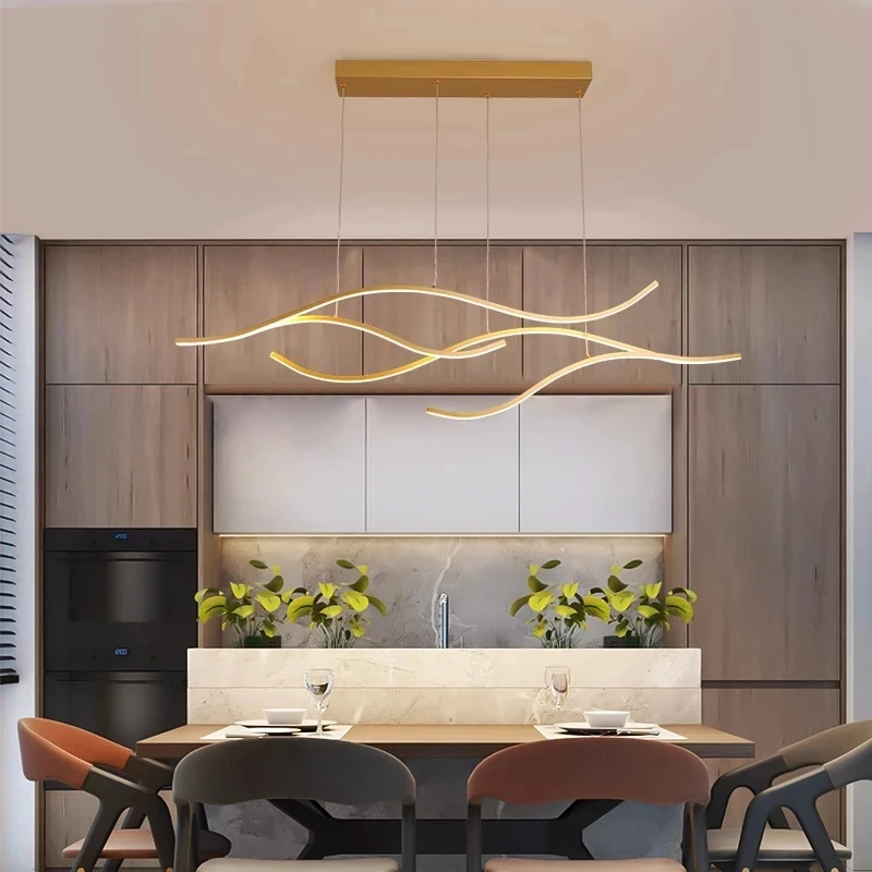 Gold Black LED Chandelier Lighting for Living room Kitchen Avize wave Lustre Avize LED Hanging cord Modern Pendant Chandelier
Gold Black LED Chandelier Lighting for Living room Kitchen Avize wave Lustre Avize LED Hanging cord Modern Pendant Chandelier