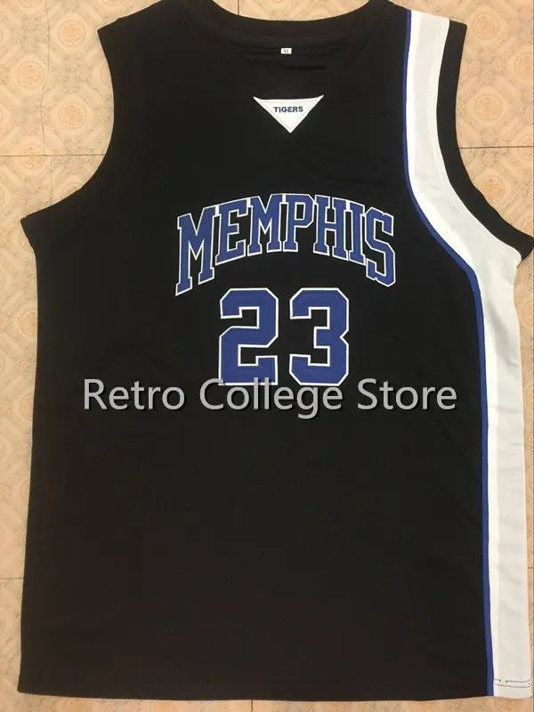 

23 Derrick Rose Memphis Tigers White Blue black Basketball Jersey Mens Stitched Custom Any Number Name jerseys