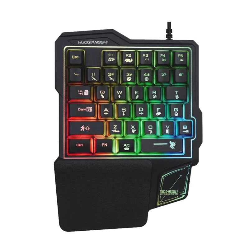 G101 Popular Game Keyboards One-handed Wired 35 Keys RGB Luminous Gaming Keyboard for Tablet PC Smart Phones Y3ND
G101 Popular Game Keyboards One-handed Wired 35 Keys RGB Luminous Gaming Keyboard for Tablet PC Smart Phones Y3ND