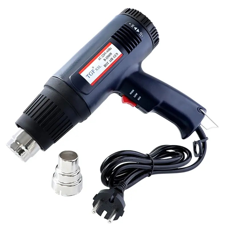 220V 1500W EU Industrial Electric Hot Air Gun Thermoregulator Heat Guns Shrink Wrapping Thermal Power Tool 831B
220V 1500W EU Industrial Electric Hot Air Gun Thermoregulator Heat Guns Shrink Wrapping Thermal Power Tool 831B