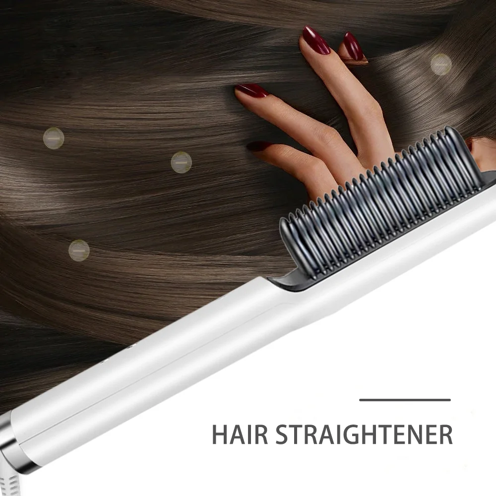 2021Professional Brush Hair Straightener Ceramic Electric Straightening Beard Brush Fast Heating Curler Straightener Comb Styler
2021Professional Brush Hair Straightener Ceramic Electric Straightening Beard Brush Fast Heating Curler Straightener Comb Styler