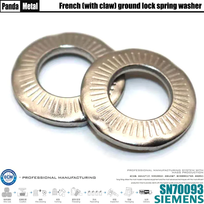 Безопасная шайба SN70093, французская пила, коническая пружинная шайба 304, нержавеющая сталь A2M3M4M5M6M8M10M12M16M20
Безопасная шайба SN70093, французская пила, коническая пружинная шайба 304, нержавеющая сталь A2M3M4M5M6M8M10M12M16M20