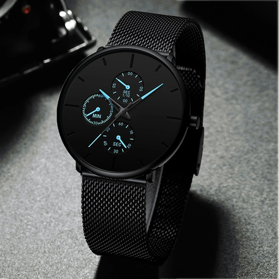 Men Watches Luxury Brand Ultra-thin Mesh Steel Quartz Watch Men Military Sport Casual Watch For Gift Relogio Masculino Hot Clock
Men Watches Luxury Brand Ultra-thin Mesh Steel Quartz Watch Men Military Sport Casual Watch For Gift Relogio Masculino Hot Clock