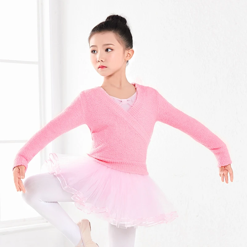Фото 2020 модная балетная гимнастическая куртка трико для девочек танцевальный свитер(China)
