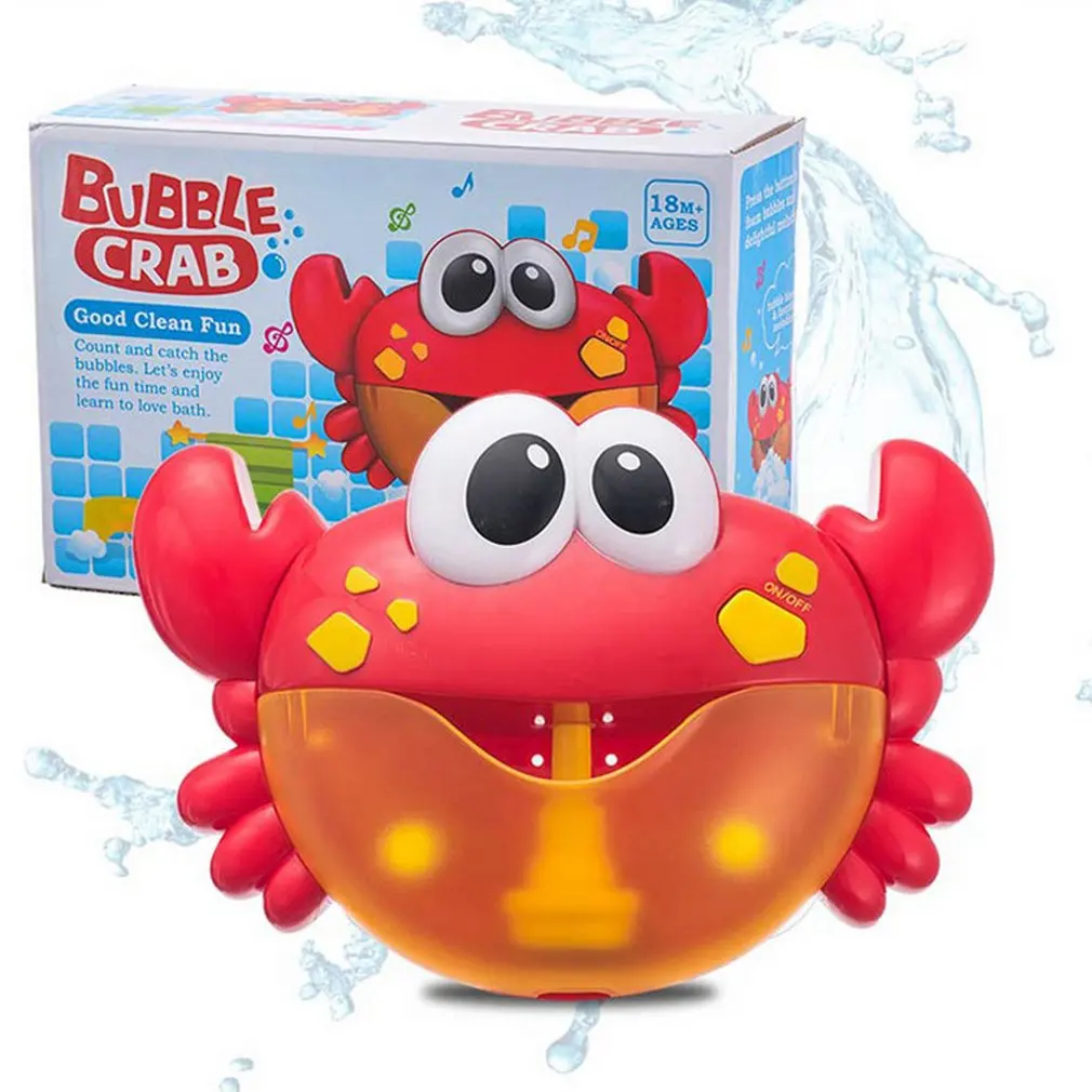 Electric Crab Bubble Machine Bathtub Bubble Maker Light Music Baby Bath Soap Machine Toys Swiming Blower Toy Water Fun For Kids
Electric Crab Bubble Machine Bathtub Bubble Maker Light Music Baby Bath Soap Machine Toys Swiming Blower Toy Water Fun For Kids