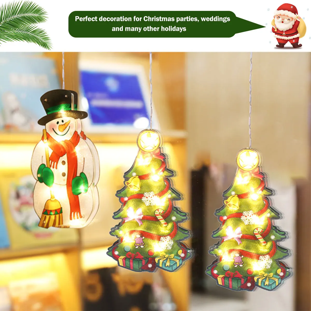 Рождественский светильник для окна с присоской и крючком, Рождественская светодиодная лампа, Рождественская подвесная гирлянда, декоратив... 
Рождественский светильник для окна с присоской и крючком, Рождественская светодиодная лампа, Рождественская подвесная гирлянда, декоратив...