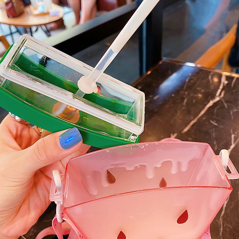 Cute Fruit Ice Cream Water Bottle With Straw Creative Square Plastic Water Bottle BPA Free Anti Fall Cup With Strap For Girls
Cute Fruit Ice Cream Water Bottle With Straw Creative Square Plastic Water Bottle BPA Free Anti Fall Cup With Strap For Girls