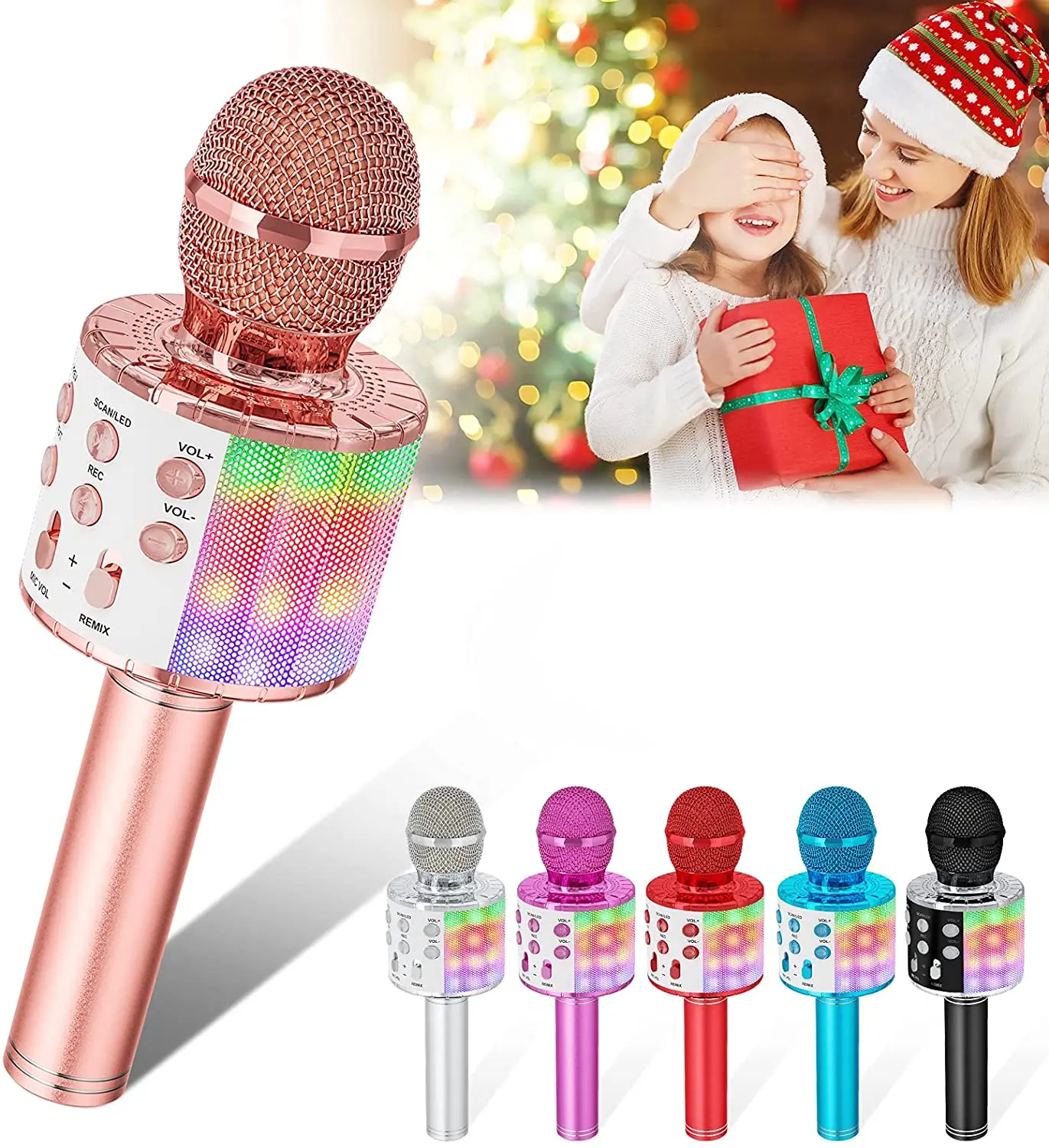 Verkstar Karaoke Microphone,Upgrade Bluetooth Wireless Karaoke Mic for Kids Adults Portable Handheld Singing Speaker Machine
Verkstar Karaoke Microphone,Upgrade Bluetooth Wireless Karaoke Mic for Kids Adults Portable Handheld Singing Speaker Machine