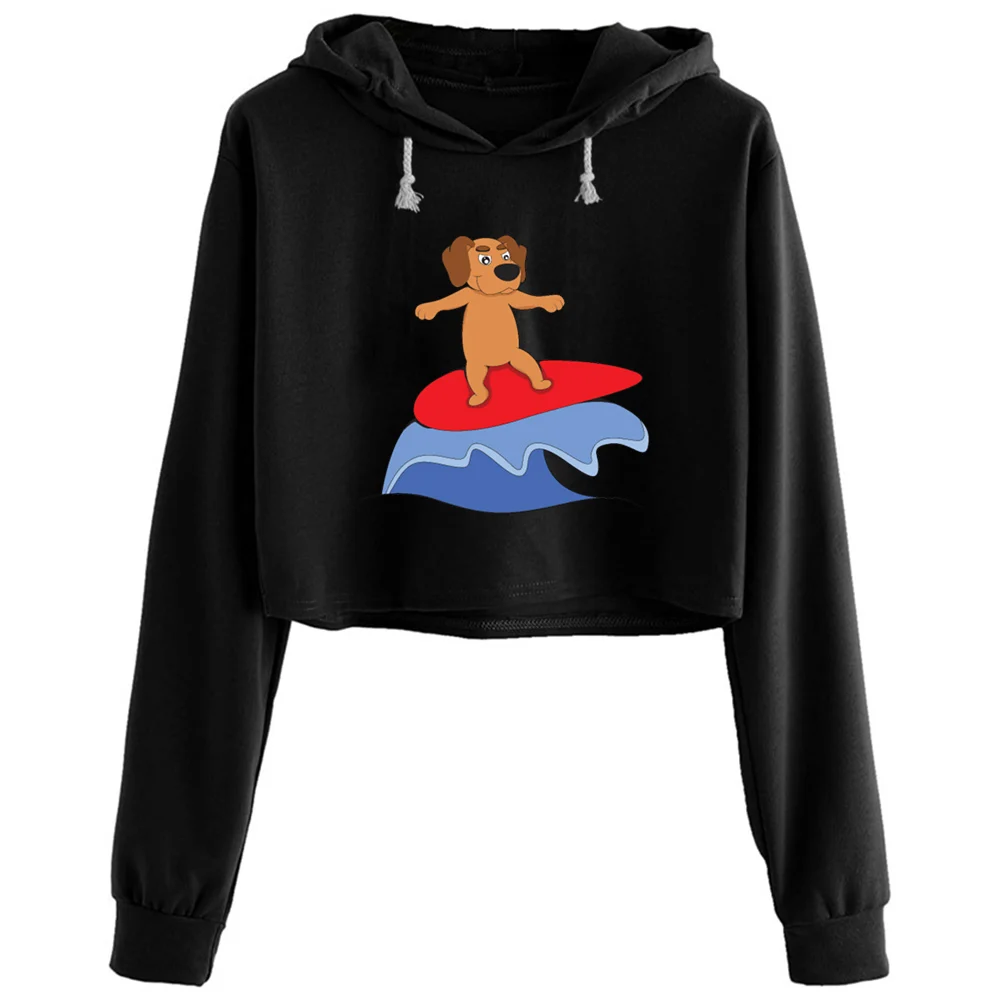 Dog Surfing Animals Crop Hoodies Women Kawaii Goth Grunge Harajuku Pullover For Girls
Dog Surfing Animals Crop Hoodies Women Kawaii Goth Grunge Harajuku Pullover For Girls