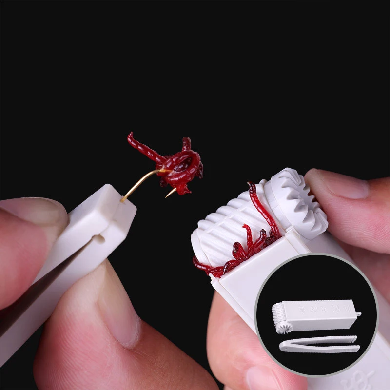 Fishing Red Worm Clip Gear Hanging Box on Bait Live Accessories | Спорт и развлечения