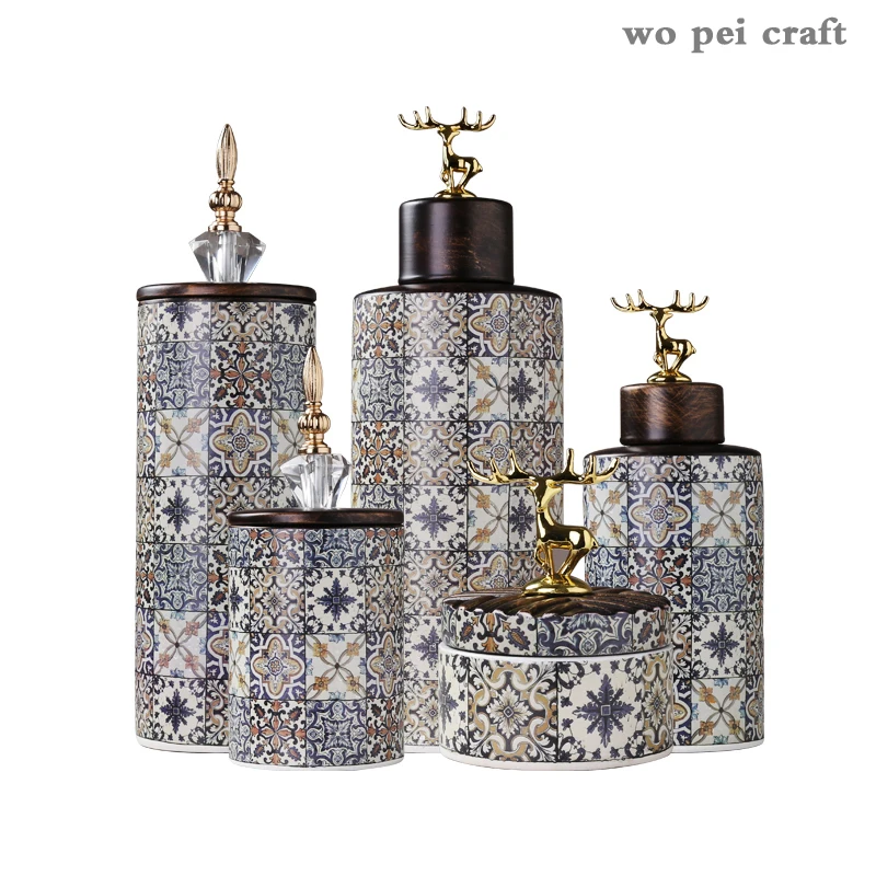 American Ceramics Candy Jars with Cover Multifunction Storage Jar Sugar Bowl Tea Caddy Container Organizer Rustic Home Decor
American Ceramics Candy Jars with Cover Multifunction Storage Jar Sugar Bowl Tea Caddy Container Organizer Rustic Home Decor