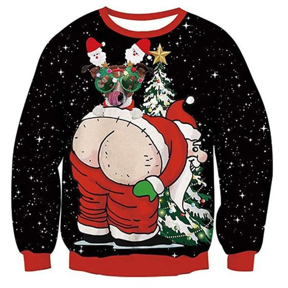 3D Printing Dog Ugly Christmas Sweater Unisex Men's Ladies Holiday Santa Claus Funny Novelty Christmas Crew Neck Sweater
3D Printing Dog Ugly Christmas Sweater Unisex Men's Ladies Holiday Santa Claus Funny Novelty Christmas Crew Neck Sweater