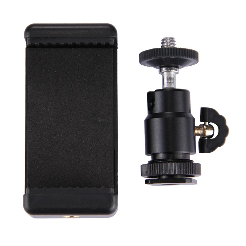 PULUZ 1/4 inch Hot Shoe Tripod Head + Tripod Stand Clamp For Smart Phones iPhone Samsung LG Huawei 5.5cm - 8cm Width Smartphones
PULUZ 1/4 inch Hot Shoe Tripod Head + Tripod Stand Clamp For Smart Phones iPhone Samsung LG Huawei 5.5cm - 8cm Width Smartphones