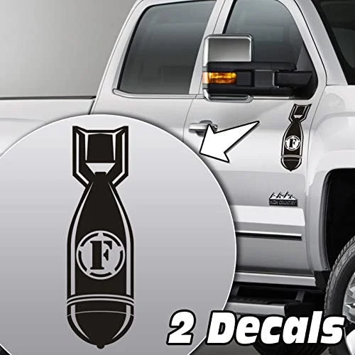 For Truck Door Decals - FBomb Stripes Universal Fit White Sticker (Pair Left and Right)
For Truck Door Decals - FBomb Stripes Universal Fit White Sticker (Pair Left and Right)