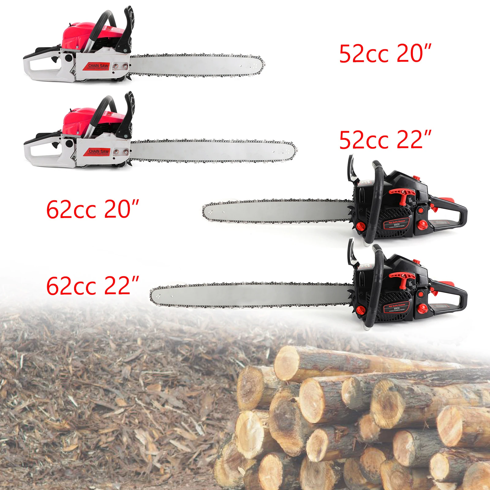 Areyourshop US STOCK 52cc 62cc бензопила 20 "22" бар двигатель 2 цикла бензиновая цепная пила
Areyourshop US STOCK 52cc 62cc бензопила 20 "22" бар двигатель 2 цикла бензиновая цепная пила