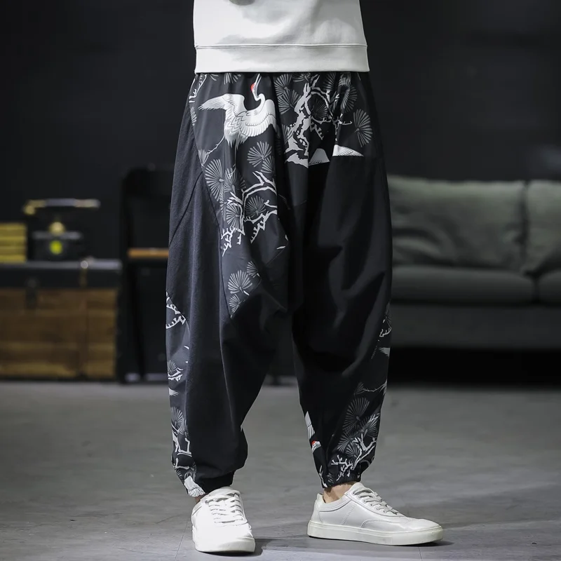 Chinese Style Crane Print Pants Men Japanese Streetwear Linen Pants Men Trousers Hip Hop Joggers Men Pants 2019 Spring KK3268
Chinese Style Crane Print Pants Men Japanese Streetwear Linen Pants Men Trousers Hip Hop Joggers Men Pants 2019 Spring KK3268