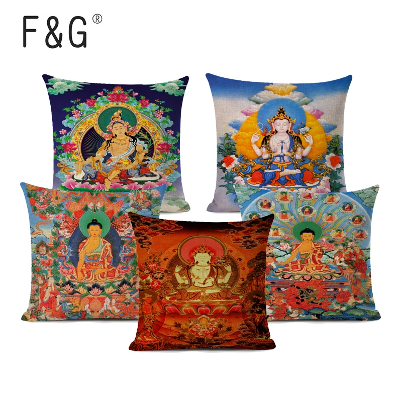 Indian Buddha Decorative Cushion Cover Religious Shakyamuni Four-armed Guanyin Pillowcase for Sofa Home Decor Linen Pillow Cover
Indian Buddha Decorative Cushion Cover Religious Shakyamuni Four-armed Guanyin Pillowcase for Sofa Home Decor Linen Pillow Cover