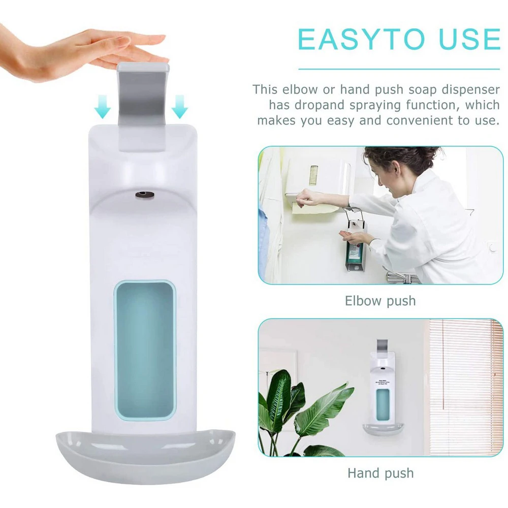 Soap Dispenser 1000ml Wall-mounted Manual Soap Dispenser Bathroom Kitchen Soap Dispenser Soap Pump Bottle Wall Distributor
Soap Dispenser 1000ml Wall-mounted Manual Soap Dispenser Bathroom Kitchen Soap Dispenser Soap Pump Bottle Wall Distributor