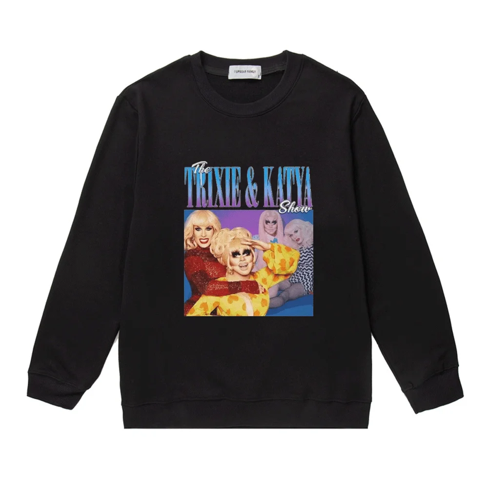 Trixie Katya Vintage Retro Design 2021 Fall/winter Polar Fleece Sweatshirt Street Hip-hop Couple Trend All-match Pullover Men 
Trixie Katya Vintage Retro Design 2021 Fall/winter Polar Fleece Sweatshirt Street Hip-hop Couple Trend All-match Pullover Men