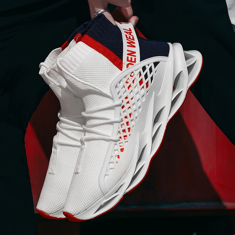 New Blade Running Shoes for Men Breathable Mesh Socks Sneakers Antiskid Damping Outsole Athletic Sport Shoes Training Zapatills
New Blade Running Shoes for Men Breathable Mesh Socks Sneakers Antiskid Damping Outsole Athletic Sport Shoes Training Zapatills