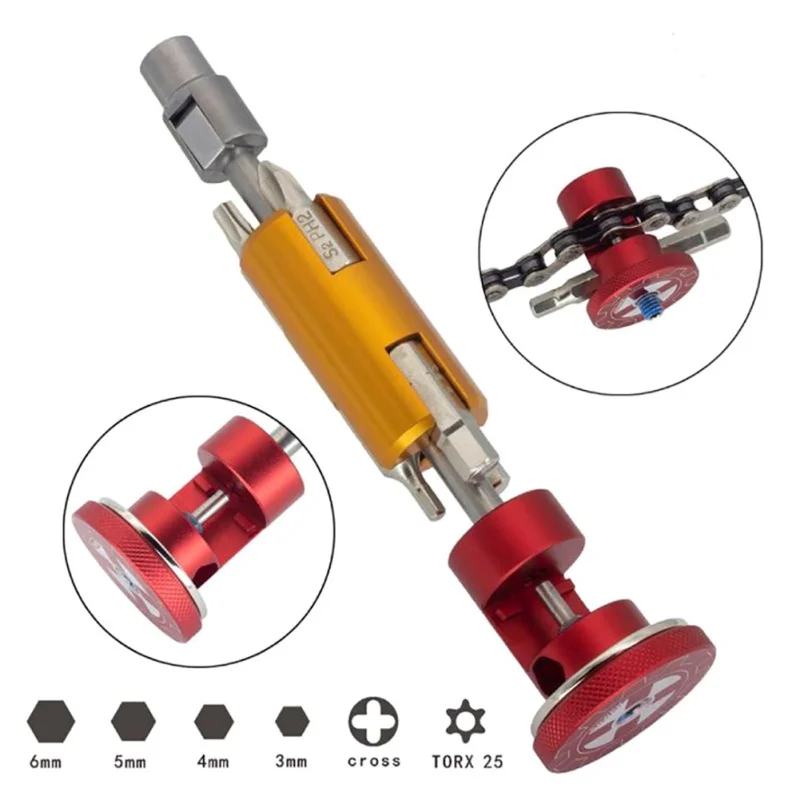 Bicycle Invisible Chain Cutter Repair Tool Set Multi Portable Kit Hexagon Screwdriver Crank T25 Wrench Chain Rivet Mountain
Bicycle Invisible Chain Cutter Repair Tool Set Multi Portable Kit Hexagon Screwdriver Crank T25 Wrench Chain Rivet Mountain