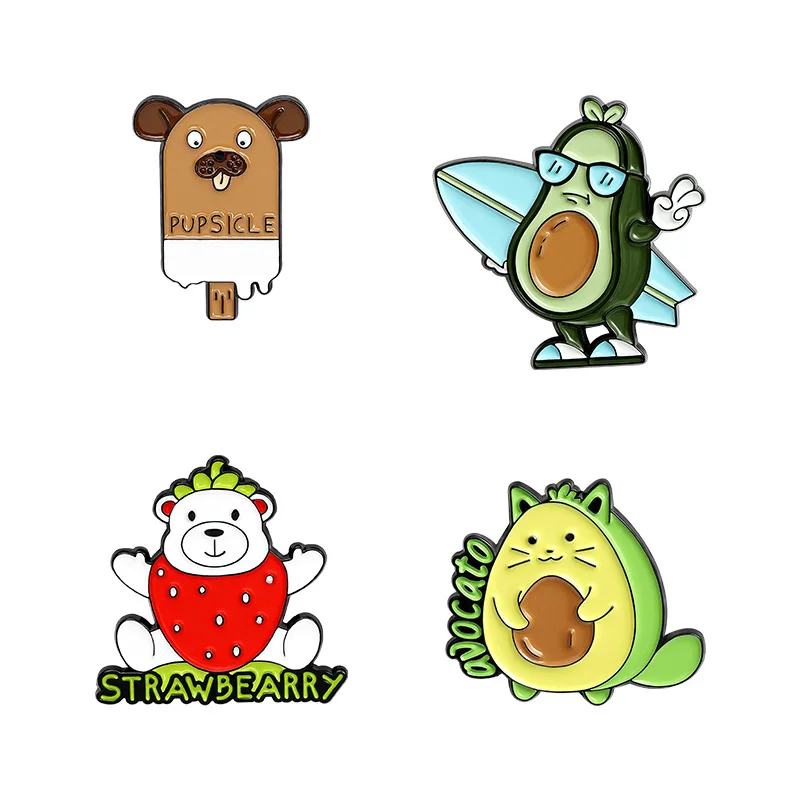 1pcs cartoon creative cute avocado ice cream animal letter shape pins wild jewelry collection badge brooch
1pcs cartoon creative cute avocado ice cream animal letter shape pins wild jewelry collection badge brooch