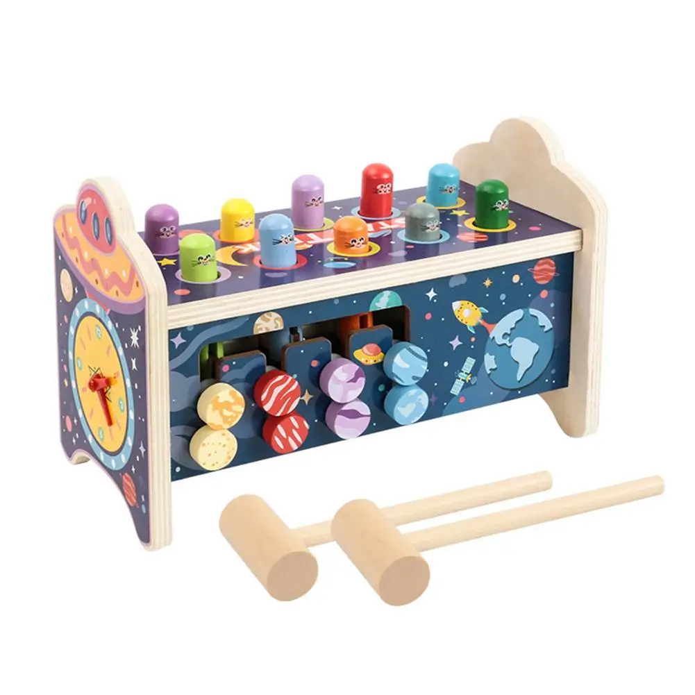 Pounding Toy Wooden Hammer Percussion Toy Classic Gear Rotation Toys 5-in-1 Educational Toy Parent-child Interactive Toys C
Pounding Toy Wooden Hammer Percussion Toy Classic Gear Rotation Toys 5-in-1 Educational Toy Parent-child Interactive Toys C