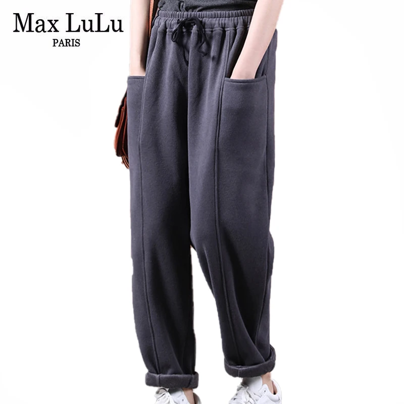 Max LuLu Womens Casual Elastic Waist Harem Pants New 2021 Winter Korean Style Solid Design Fur Trousers Vintage Loose Pantalons
Max LuLu Womens Casual Elastic Waist Harem Pants New 2021 Winter Korean Style Solid Design Fur Trousers Vintage Loose Pantalons