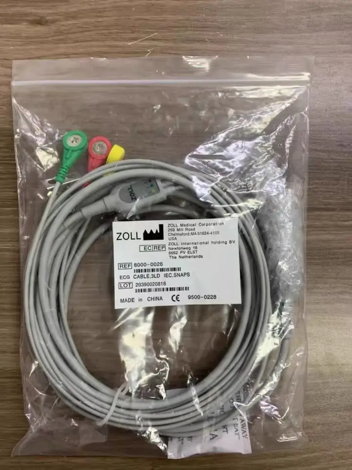 Кабель для пациента Zoll 3lead ECG (12 футов) PN:8000-0025 новый, оригинальный
Кабель для пациента Zoll 3lead ECG (12 футов) PN:8000-0025 новый, оригинальный