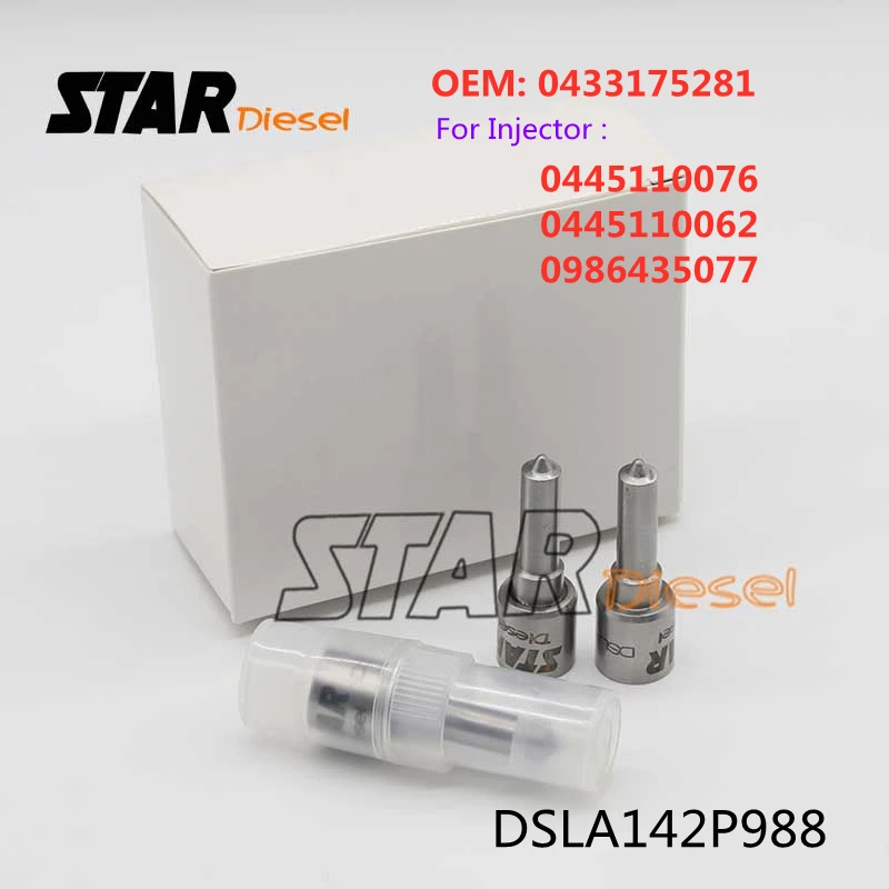 STAR Diesel DSLA142P988 0433175281 Injection Nozzle DSLA 142 P 988 Repair Parts For 0445110076 0445110062 0986435077
STAR Diesel DSLA142P988 0433175281 Injection Nozzle DSLA 142 P 988 Repair Parts For 0445110076 0445110062 0986435077