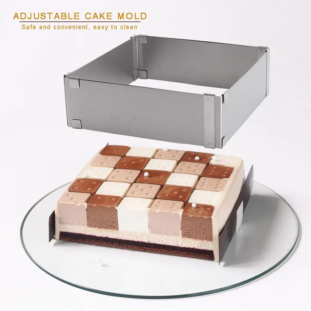 Adjustable Mousse Ring 3D Round & Square Cake Mold Stainless Steel Baking Mould Kitchen Dessert Accessories Cake Decorating Tool
Adjustable Mousse Ring 3D Round & Square Cake Mold Stainless Steel Baking Mould Kitchen Dessert Accessories Cake Decorating Tool