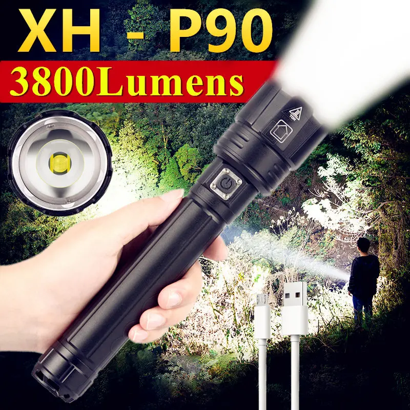Мощные фонарики XHP90/XHP70, 4 ядра, Ультраяркий светодиодный фонарик, фонарик с USB-зарядкой, тактический фонарь 26650, масштабируемый ффонарь для ла...
Мощные фонарики XHP90/XHP70, 4 ядра, Ультраяркий светодиодный фонарик, фонарик с USB-зарядкой, тактический фонарь 26650, масштабируемый ффонарь для ла...