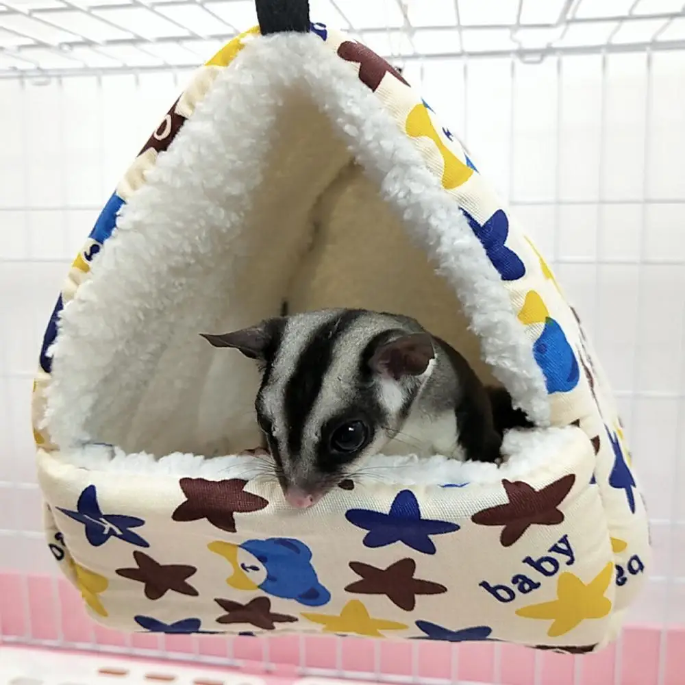 Pet Squirrel Hamster Plush Warm Hammock Hanging Bed Winter Tent Sleeping Nest Comfortable Cotton Bunny Resting | Дом и сад