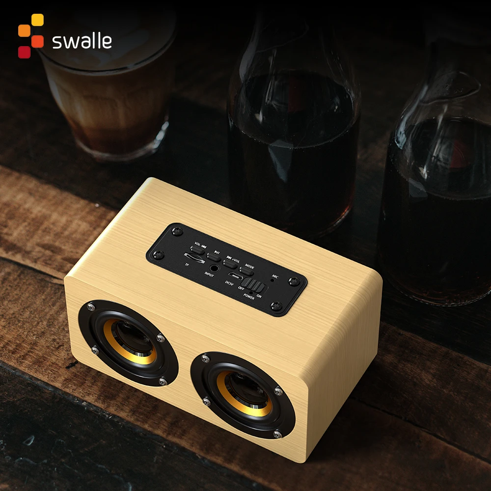 Swalle AUX Wooden Wireless Bluetooth Speaker Portable HiFi Shock Bass Altavoz TF Soundbar for Mobile Phone
Swalle AUX Wooden Wireless Bluetooth Speaker Portable HiFi Shock Bass Altavoz TF Soundbar for Mobile Phone