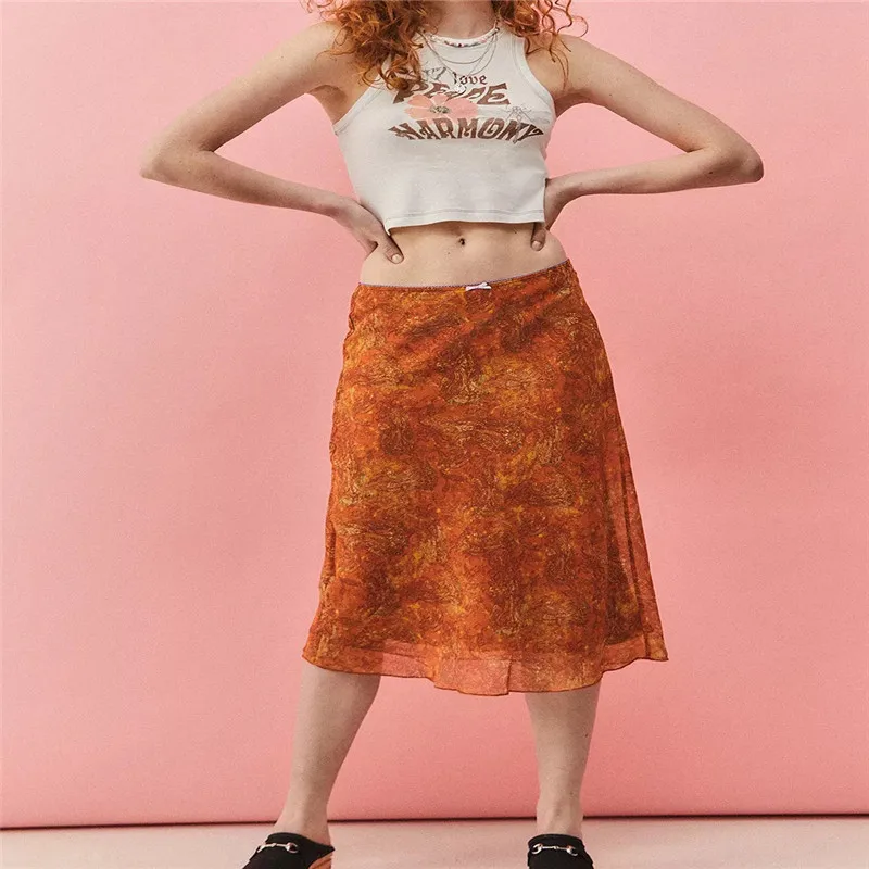 Female Midi Skirt y2k Women Adults Casual A-line Floral Print High Elastic Waist Skirt for Summer Autumn Beach Vacation 2021
Female Midi Skirt y2k Women Adults Casual A-line Floral Print High Elastic Waist Skirt for Summer Autumn Beach Vacation 2021