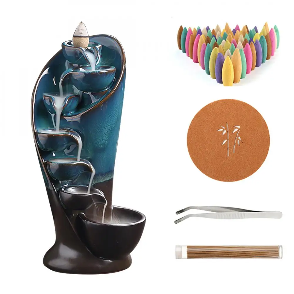 20 Pcs Cones Smoke Waterfall Backflow Incense Burner Holder Creative Home Decor Portable Resin Censer Mountain River Handicrafts
20 Pcs Cones Smoke Waterfall Backflow Incense Burner Holder Creative Home Decor Portable Resin Censer Mountain River Handicrafts