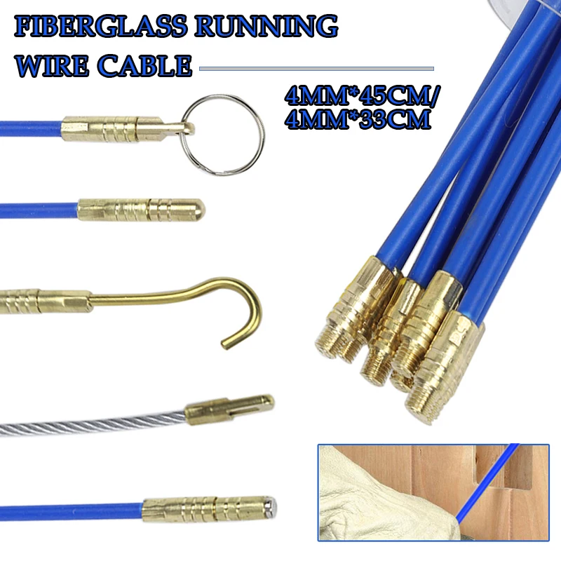 10pcs/set 33/45cm Diameter 4mm Fiberglass Wire Cable Running Rods Fish Pulling Wire Holder Kit Electrical Wires With Hook
10pcs/set 33/45cm Diameter 4mm Fiberglass Wire Cable Running Rods Fish Pulling Wire Holder Kit Electrical Wires With Hook