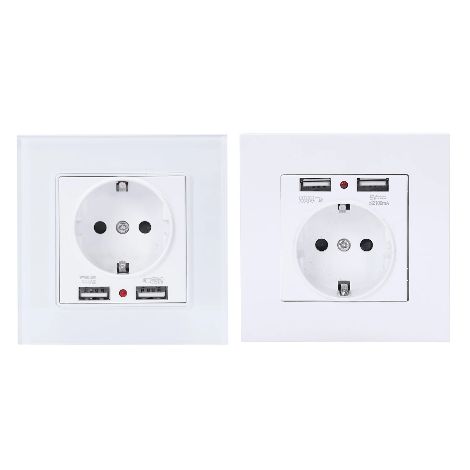 Panel Wall Power Socket Grounded 16A Eu Standard Electrical Outlet With 2100Ma Dual Usb Charger Port For Mobile
Panel Wall Power Socket Grounded 16A Eu Standard Electrical Outlet With 2100Ma Dual Usb Charger Port For Mobile