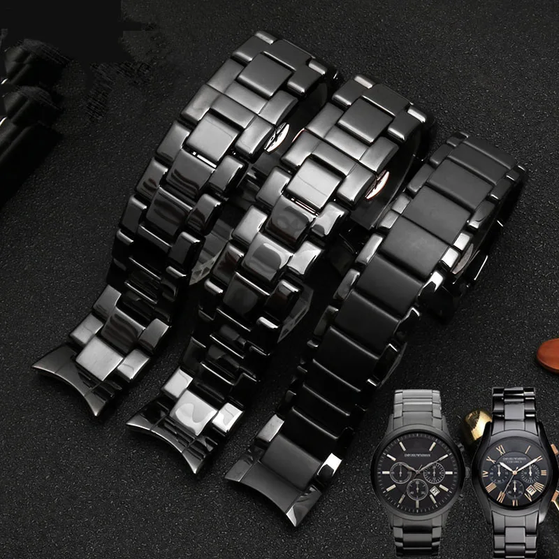 high quality ceramics watchband for AR1451 AR1452 AR1400 AR1410 watch straps with stainless steel butterfly clasp 22mm 24mm
high quality ceramics watchband for AR1451 AR1452 AR1400 AR1410 watch straps with stainless steel butterfly clasp 22mm 24mm