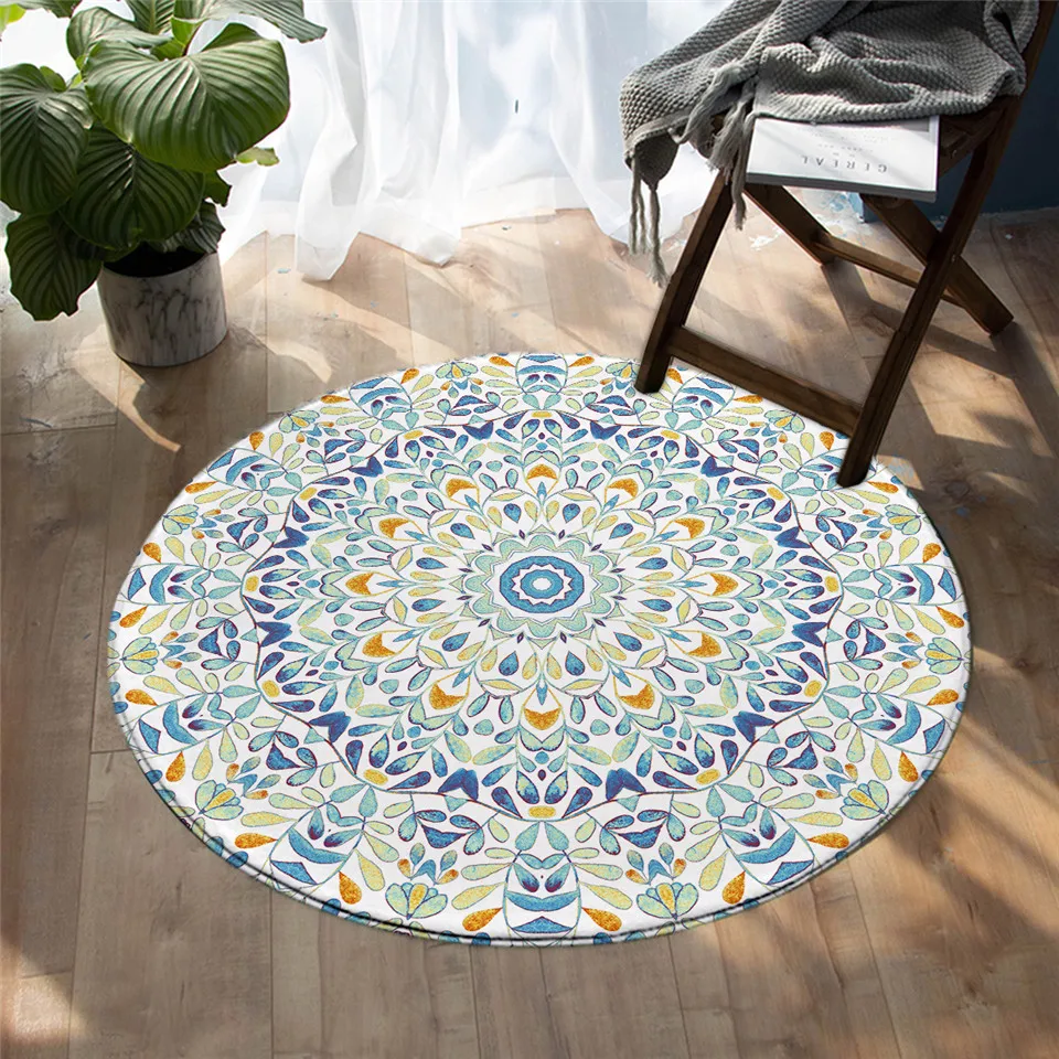 Bohemian Mandala Beautiful Feather Print Round Rug Floor Mat Bedroom Living Room Home Decoration
Bohemian Mandala Beautiful Feather Print Round Rug Floor Mat Bedroom Living Room Home Decoration