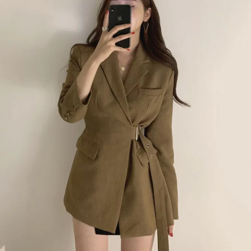 Autumn Korean Sashes Slim Waist OL Blazer Coat Women Vintage Female Suit Coat Office Ladies Feminino Work Blazers Outerwear
Autumn Korean Sashes Slim Waist OL Blazer Coat Women Vintage Female Suit Coat Office Ladies Feminino Work Blazers Outerwear