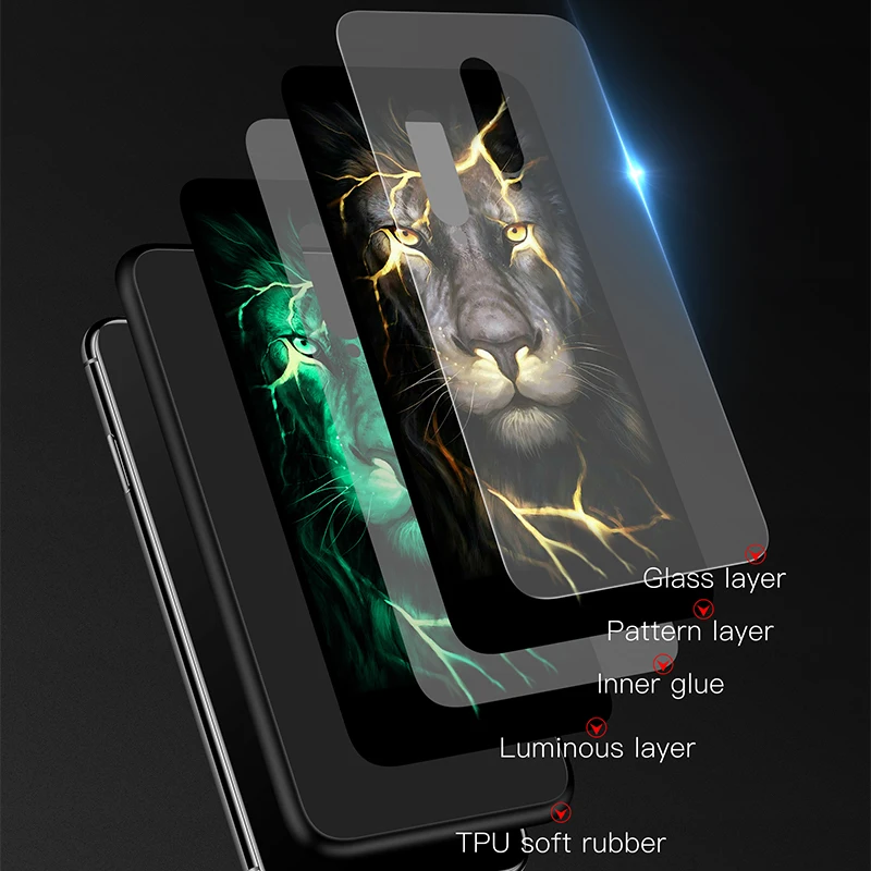 Luxurious Luminous Lion Tiger Wolf Tempered Glass Phone Case, For OnePlus 8 8Pro 7 7T Pro 6 6T 5 5T Silicone Case 
Luxurious Luminous Lion Tiger Wolf Tempered Glass Phone Case, For OnePlus 8 8Pro 7 7T Pro 6 6T 5 5T Silicone Case